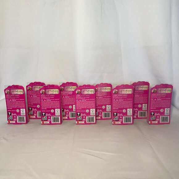 9x Mattel Mini Barbie Land Lipstick Reveal Mini Doll Blind Capsules 5 Colors NIP - Picture 2 of 8